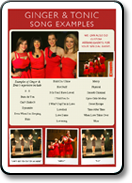 Ginger & Tonic Song List