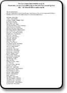 The Sour Grapes Song List