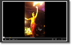 Scarlet Blazé Fire Dancing at BLACK MARKET FRIDAYS 40 SILK ROAD I 90s Theme Party